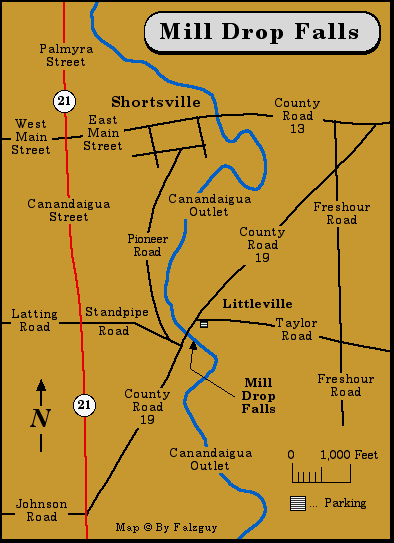 Mill Drop Falls Map