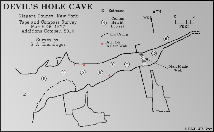 Devil's Hole Cave map