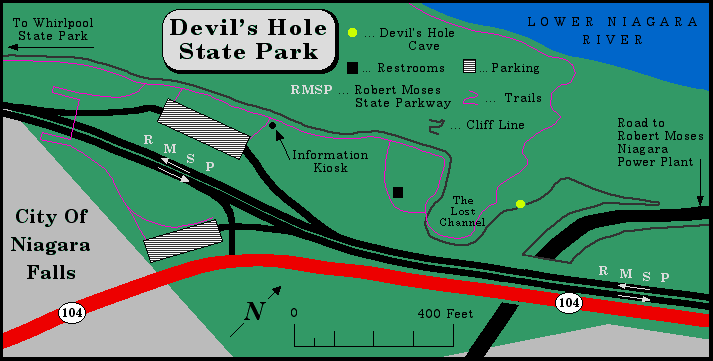 Devil's Hole State Park map