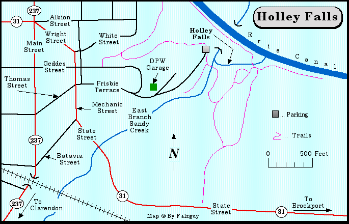 Holley Falls Map