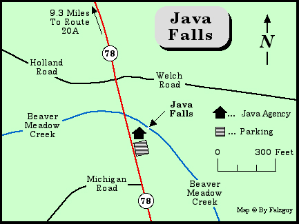 Java Falls Map