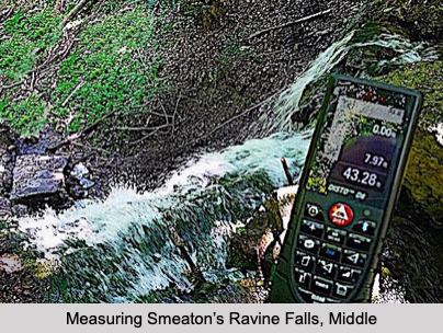 Measuring Smearon's Ravine Falls, Middle