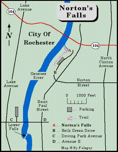 Norton's Falls Map