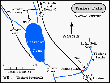 Tinker Falls Map