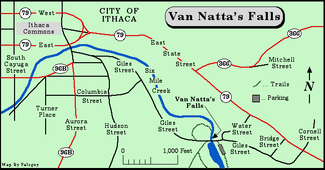 Van Natta's Falls Map